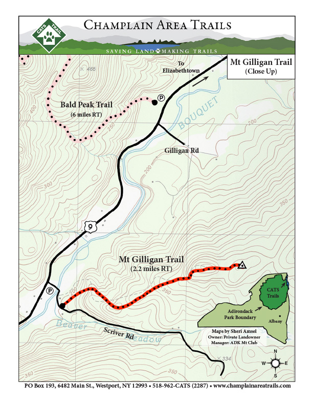 Champlain Area Trails | Mt. Gilligan Trail